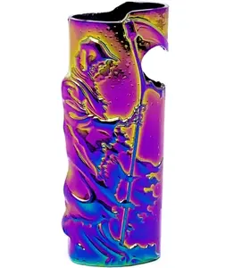 Metal Lighter Case Cover Lighter Pouch Fits Bic Lighter Standard Size J6 Design In Reaper Ship by Tiktok