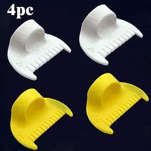 4pcs Simple Stitching Tools - Durable Plastic Edge Stitch Lock and Sewing Tools for Beginners and Seniors, 4mm and 3mm Spacing, Perfect for DIY Hand Stitching Projects, Sewing Accessories | Ergonomic Design | Smooth Surface