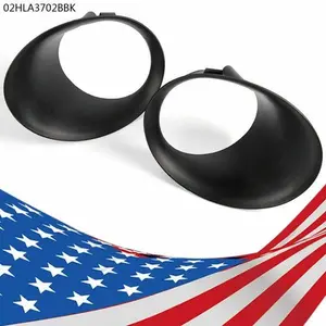 CROSSDESIGN Left+Right Bumper Fog Light Lamp Bezel Cover Fit For 02-08 Dodge Ram 1500-3500