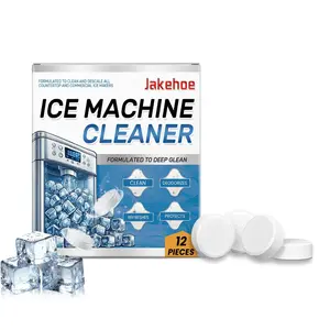 Ice Machine Cleaner Maker 12Pack/24Pack Clean Tablets, Nickel Safe Scale Remover for Countertop, Kitchen Accessories Tool  for Home Use