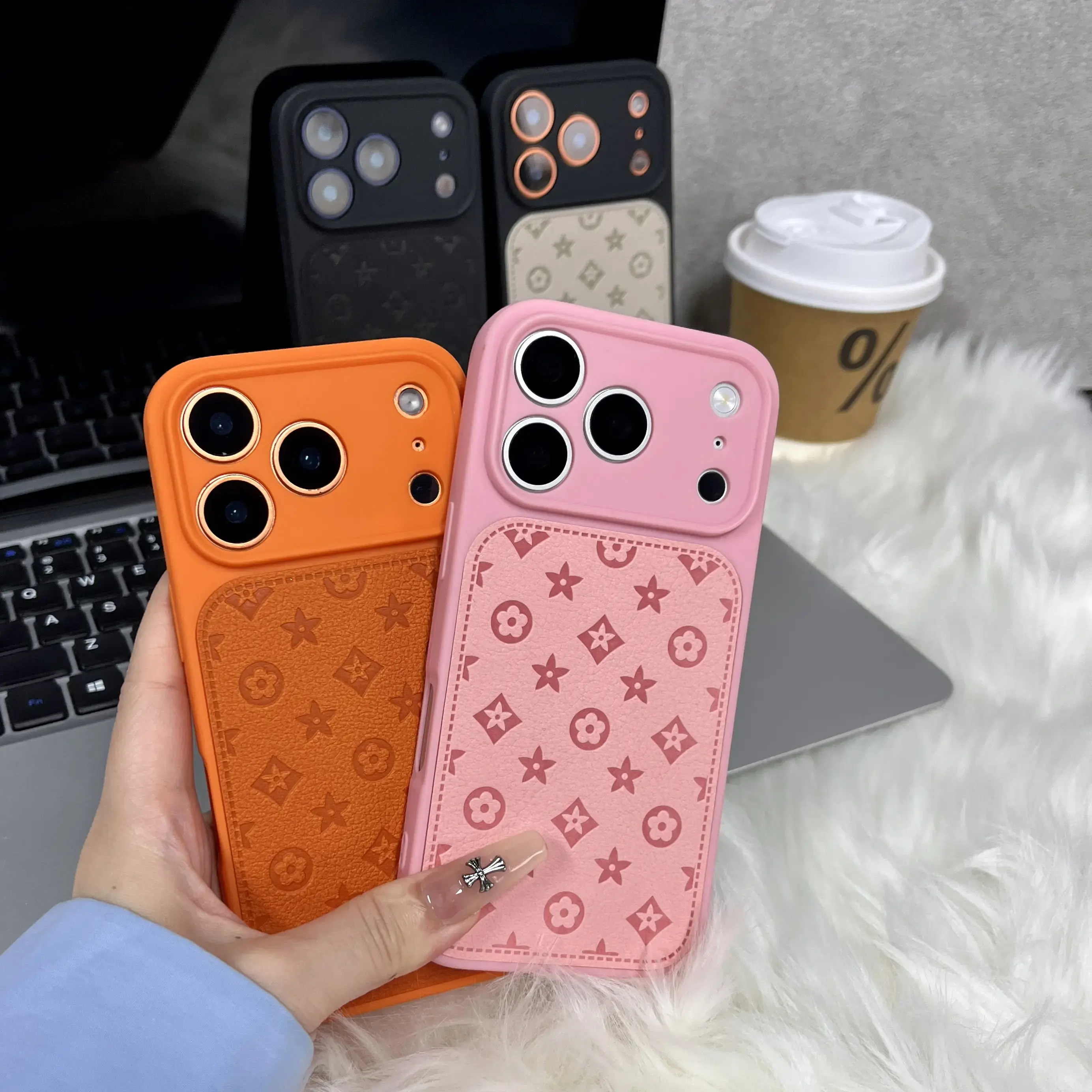 Luxury Leather iPhone Case - High-End Fashionable Smartphone Shell for iPhone 17,16,15,14,13 Pro Max/Plus - Handheld Cellphone Protection for Men & Women