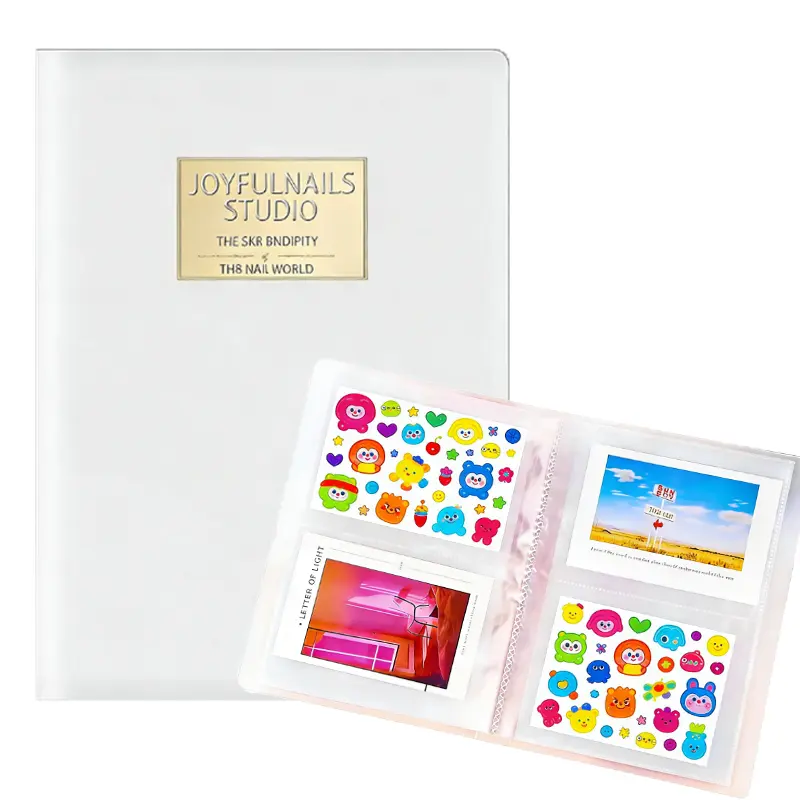 Kitchen 1-Pc 80-Slot Handmade Sticker Storage Book - Frosted, Dust-Proof, Large Capacity, Easy-to-Use Tool for Sticker Display, Photo Collection, Sticky Note Organization & Material Sorting, Christmas Gift Option