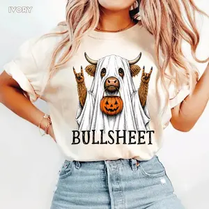 Comfort Colors Funny Cow Ghost Spooky Season Bull Sheet Halloween Costume Shirt