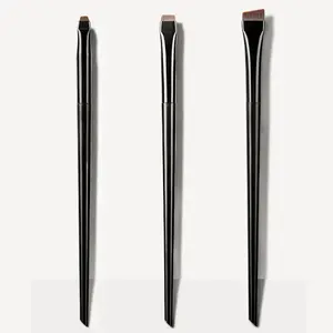 Portable Flat Fine Eyeliner Brush, 3pcs/set Reusable Eyebrow Brush, Professional Eyes Makeup Brushes for Women & Girls & Beginners, Eyebrow Angled Brush, Cosmetic Brushes