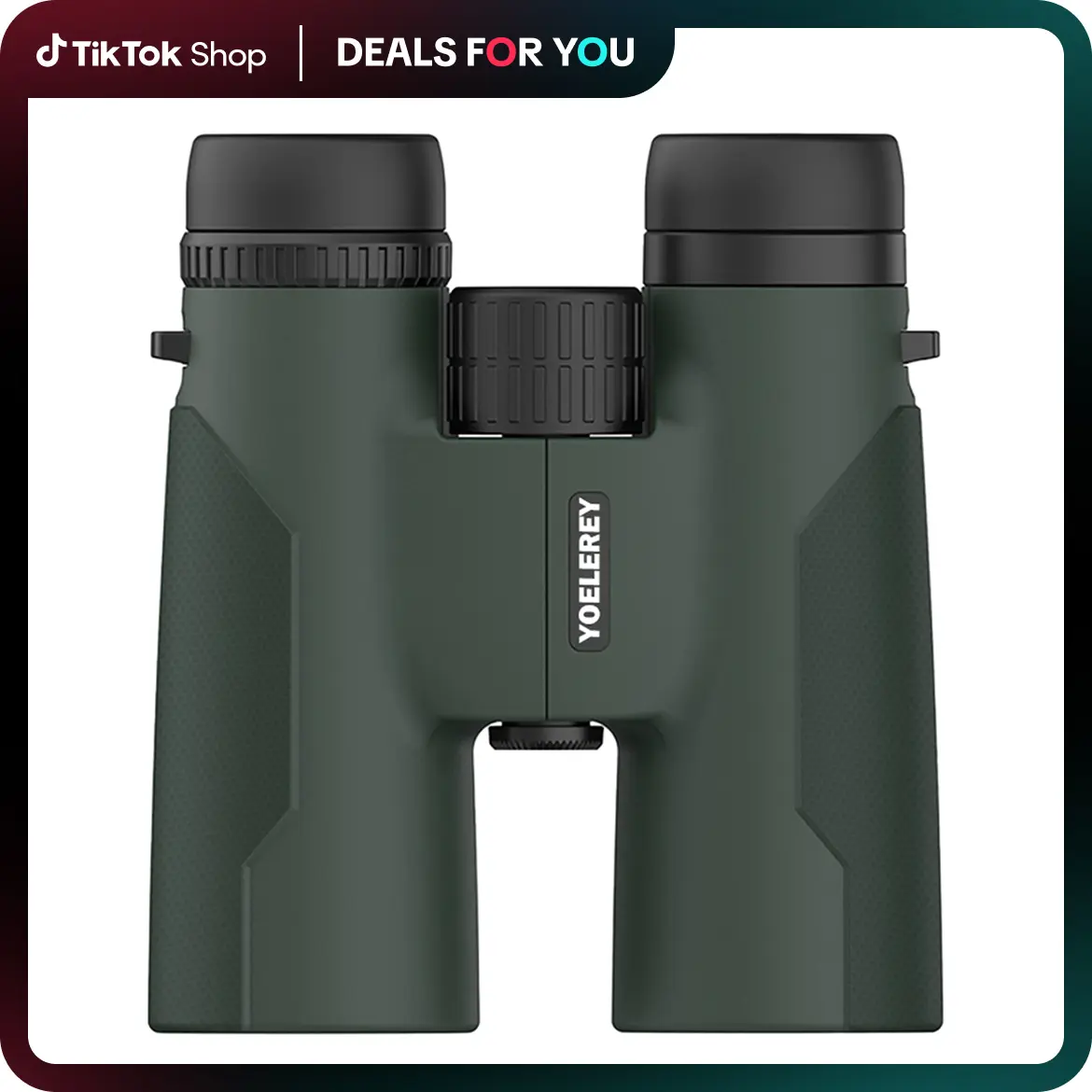 Yolerey HD 12x42 High Definition Travel Binoculars with Black Eyecups, Durable Design, for Hiking & Seeing Forest Details in Overcast Skies, High Definition Binoculars