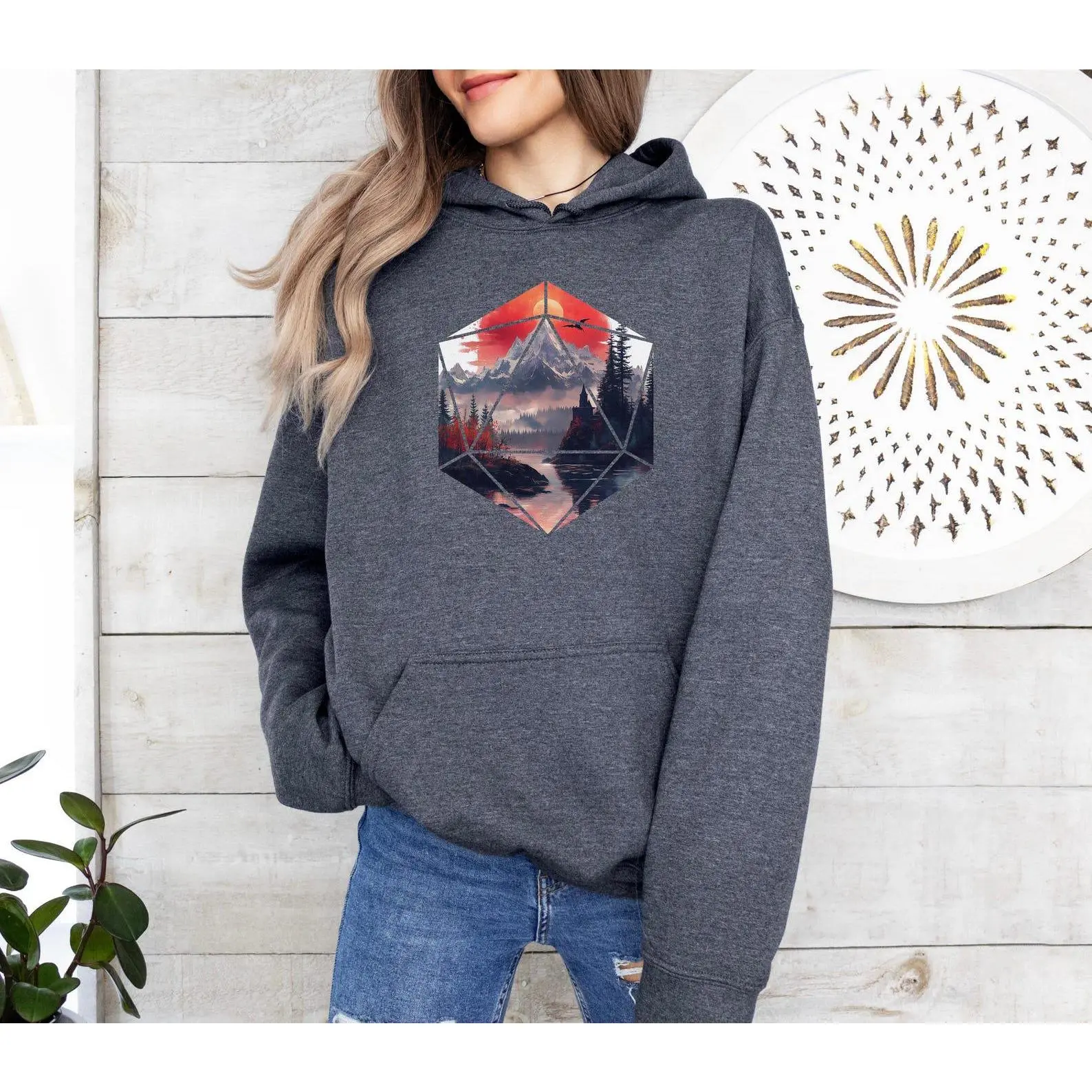 Dnd Hoodie, Dungeons Hoodie, D&d Crewneck Sweatshirt, Dnd Sweatshirt, Dungeon Master Hoodie, D20 Pullover Sweatshirt