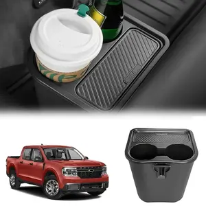 Ford Maverick 2026/2022 Car Trash Can with Cup Holder, Extra Rear Storage Box, Water Cup Tray, Maverick Organizer Accessory, Truck Organizer, Car Trashcan