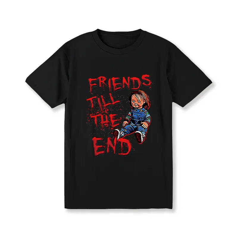 [100% Cotton] 1Pc Moisture-Wicking Chucky Doll Graphic T-Shirt For Men, 100% Cotton Fabric, Crew Neck, Short Sleeve, Regular Fit, Weekend Casual Wear, All-Season Casual Wear, 180Gsm - Ideal For Valentines New Year'S Day Father'S  T-Shirt For Men And Women