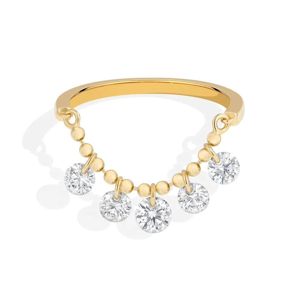 ATTAGEMS 14k Gold Plated Copper D VVS1 Color Moissanite Ring for Women Copper/925 Sterling Silver Design Fine Jewelry Party Gift Daily RU09 tiktokshopbacktoschool
