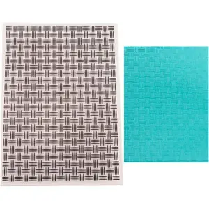 DIYology 3-D Texture Basket Weaving Embossing Folders for Card Making Weaving Pattern Embossing Template for Paper Crafting Scrapbooking Decoration 5“x7”