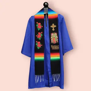 Class of 2026 Rose/Virgen Mexican Sarape Graduation Stole