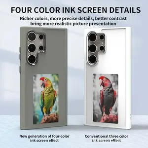 NFC Screen cast 4-color E-ink phone case, custom AI Projection NFC smart e-ink phone cases compatible with Samsung S25Ultra /S24Ultra/S23Ultra screen projection and supports customize photes DIY projection of the e-ink screen