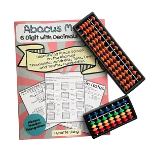 6 Digit with Decimal Abacus Mazes Workbook
