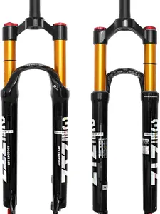 ZTZ 26/27.5/29 inch MTB Air Suspension Fork,120mm Travel, Rebound Adjustment,1 1/8 Straight Tube, QR 9mm*100mm, Manual/Remote Lockout, Ultralight Front Fork for XC/AM Mountain Bike