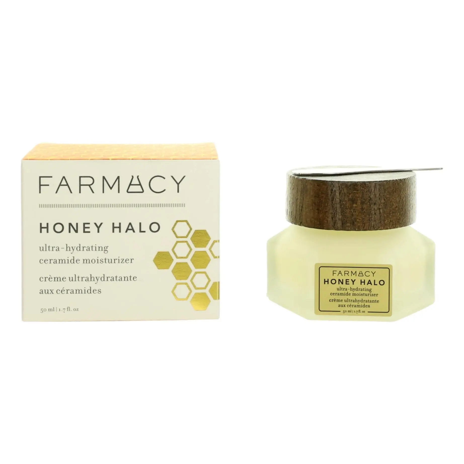 Farmacy Honey Halo Face Cream - 1.7oz Ultra-Hydrating Ceramide Moisturizer with Shea, Ideal for Daily Application