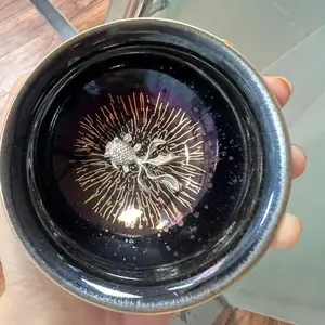 Yohen Change Oil Drop Silver Stereoscopic Silver Goldfish teacup