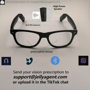 Prescription lenses AI smart glasses with Real-Time Translation | Transitions Lenses Hands-Free Calls | Music| Excellent Sound Quality | 110mAh Dual Batteries | Replaceable lens design  |40g Lightweight & Comfortable for Daily Wear |