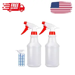 Empty Spray Bottles (16oz/2Pack) - Adjustable Spray Bottles for Cleaning Solutions