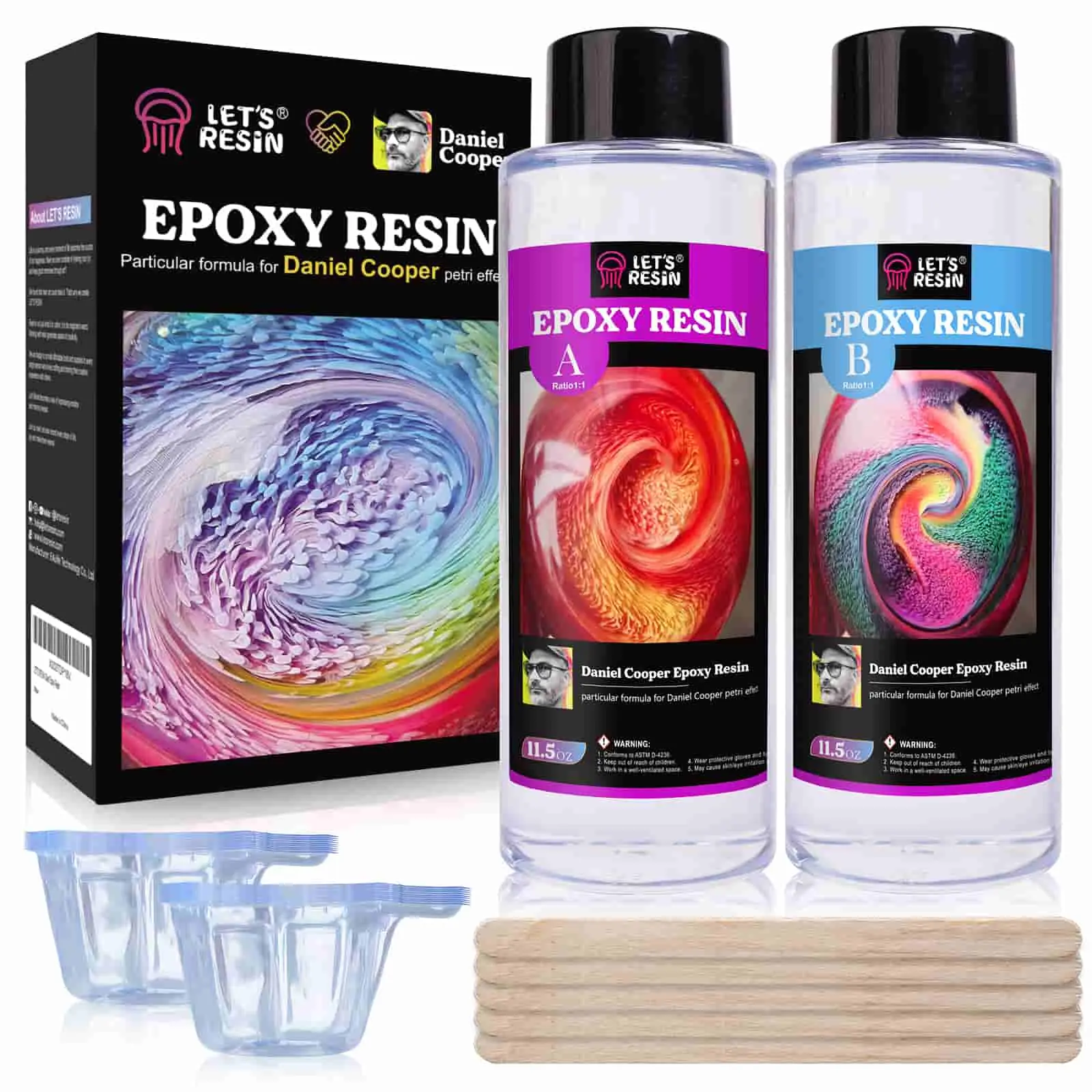 23oz Bubble Free Epoxy Resin, Crystal Clear Epoxy Resin for Jewelry, Art, Tumblers, Casting Resin with Resin Cup, Stir Stick - LET'S RESIN 23oz Bubble Free Epoxy Resin, Crystal Clear Epoxy Resin for Jewelry, Art, Tumblers, Casting Resin with Resin Cup, Stir Stick - LET'S RESIN