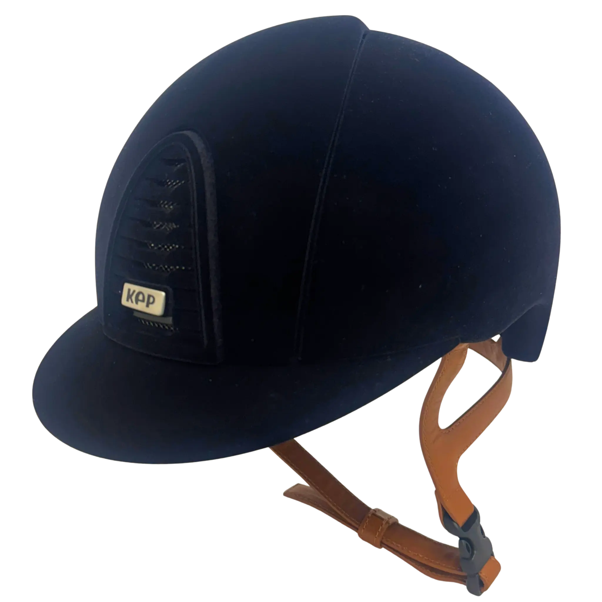 KEP Cromo 2.0 Velvet Black Helmet with Beige Chinstrap Helmet