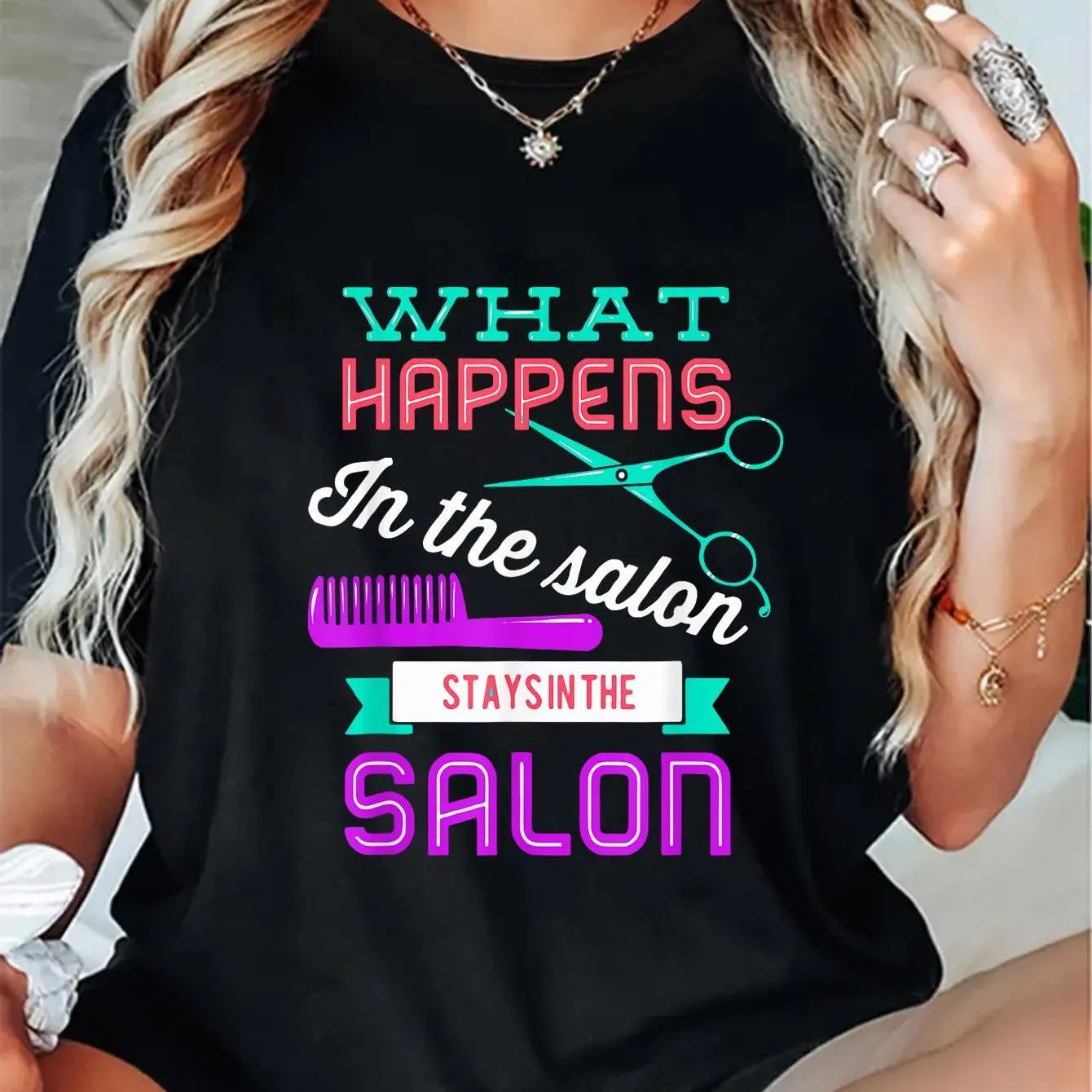 100% Cotton Fashion Tshirt Hairstylist Shirt for a Lover of Hairstyling and Hairdresser T-Shirt