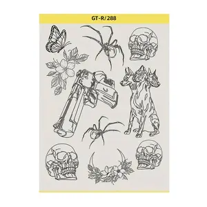 1 Roll Tattoo Transfer Paper with Pre-Printed Design, Fashionable Tattoo Stencil for Creative Artwork, Easy to Use Template for Tattoos, Tattoo Stickers