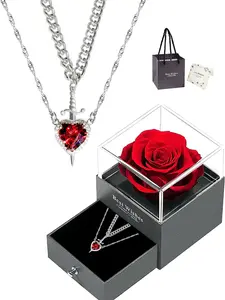 Heart and Sword Couple Necklace Set, Charming Necklaces, Heart Shaped Necklace, Eternal Love Pendant with Gift Box, Durable Material, Romantic Gift, Ideal Anniversary Present for Wife Girlfriend Boyfriend Husband, Exquisite Jewelry Gift