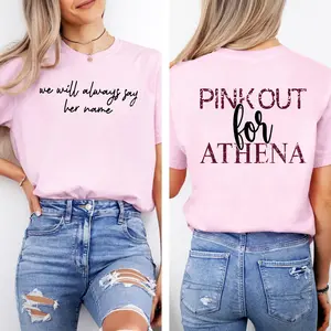 Pink Out For Athena T Shirt Justice For Athena Strand Memorial Shirt We Will Always Say Her Name Awareness Tee Support For Athena Strand Gift covenant world tshirts black fits drip clothing