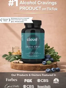 Cloud9- Crave Away - Reduce Alcohol Cravings - Stay Focused & Energetic - Dreamy Sleep | Kudzu root Extract, B1,L-Tyrosine - 30 Servings