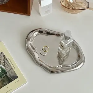 Ceramic Decorative Plate, Unique Cloud Design Jewelry Storage Tray, Perfect Home Decor & Christmas/new Year Gift for Him Her