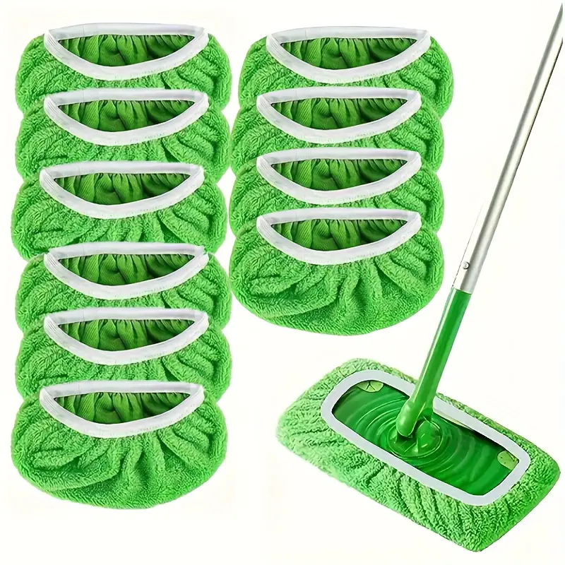 5/10/15/20pcsReusable Microfiber Mop Pads, Super Absorbent Cleaning Pads for Dry & Wet Use, Compatible with Swiffer Sweeper, Home Cleaning Supplies, Microfiber Mop Refills
