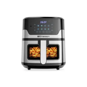 Emerson SmartVoice Voice Control Air Fryer - 5.3QT 6-in-1 Kitchen Appliance with 100+ Built-in Voice Commands, 100% Private Smart Cooking, Easy for Elderly Users & Low-Vision Users, Model ES5503