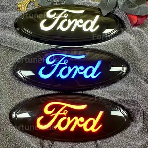 For Ford Emblem, Dynamic & Static LED Emblem Light, Fits23*9cm/9.06*3.54in, Front Grille Dynamic Emblem for F150F250, Truck Accessory, Enhances Luxury car stickers boujeecar accessories