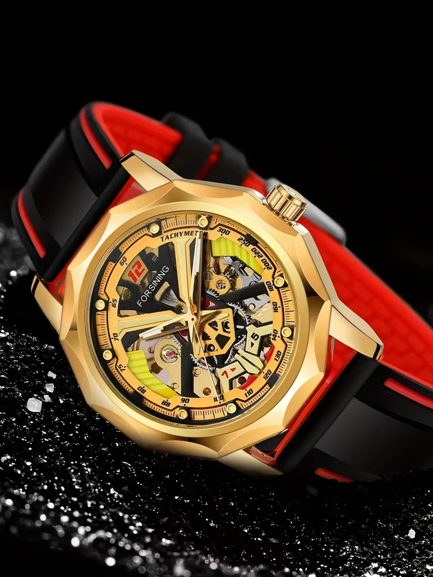Men's Mechanical Watch, High-End Casual Style, Analog Mechanical Watch, Round Dial, Alloy Case, Mineral Glass, All Seasons Wear, Perfect Gift Choice, Mechanical Style Watches