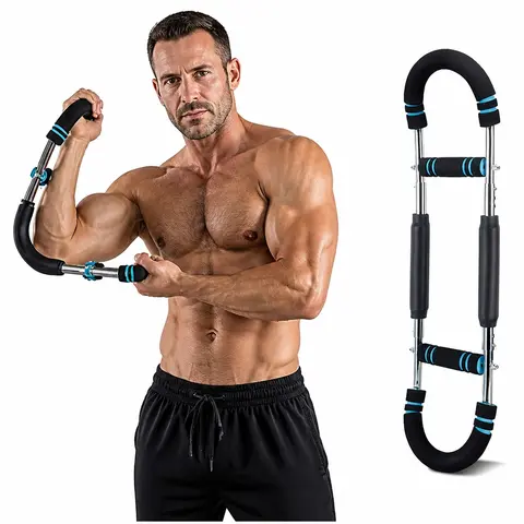 Adjustable Resistance Arm-Chest Trainer (60-110 lbs) - Unisex Steel Fitness Accessories, Compact Port. Home Workout Tool, Enhances Strength Training with Versatile Use