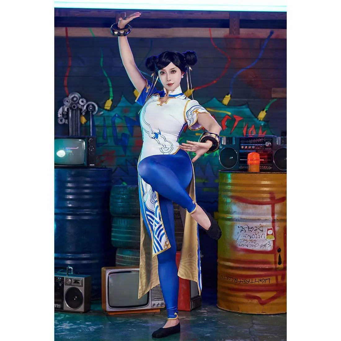 [Officially Licensed] Street Fighter 6 Chun-Li Cosplay Costume Full Set Halloween Costume