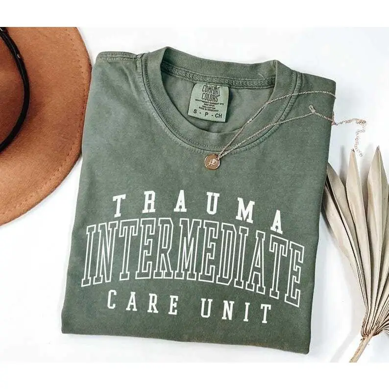 Comfort Colors® Trauma Intermediate Care Unit Shirt, STICU Intensive Care, ICU Doctor, school Nurse Appreciation Week Cotton Light Knit Top