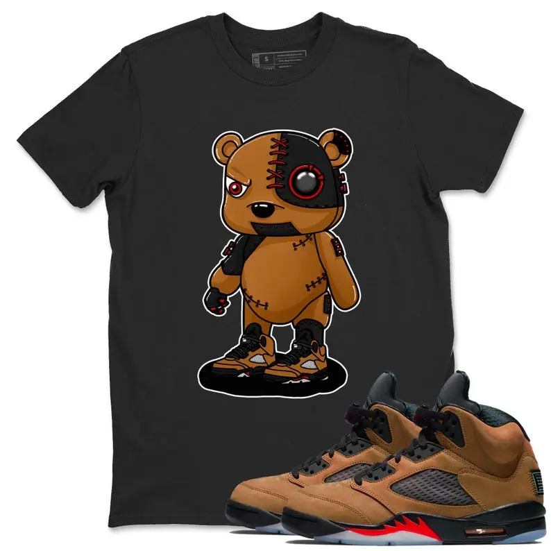 Bear Unisex Crew Neck Sneaker Matching Tee Shirt To Match JD 5s White Black, Shirts To Match JD, Sneaker T-Shirt, Sneaker Match, Sneaker Matching, Streetwear, Street brand, Sneaker Tees, Shoe Match, Shoe T-Shirt, Matching Comfort