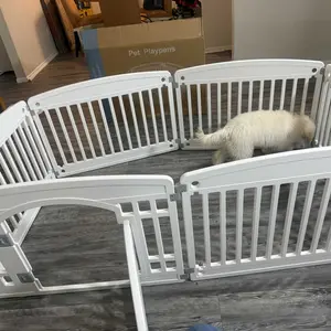 Dog Playpen with Door Puppy Playpen Dog Play Pen Indoors Pet Fence for Puppies Small Dogs Secure and Spacious Design