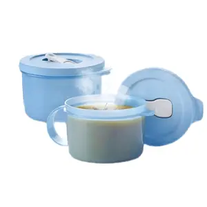Tupperware soup mugs set of 2 with lid and handle microwaveable