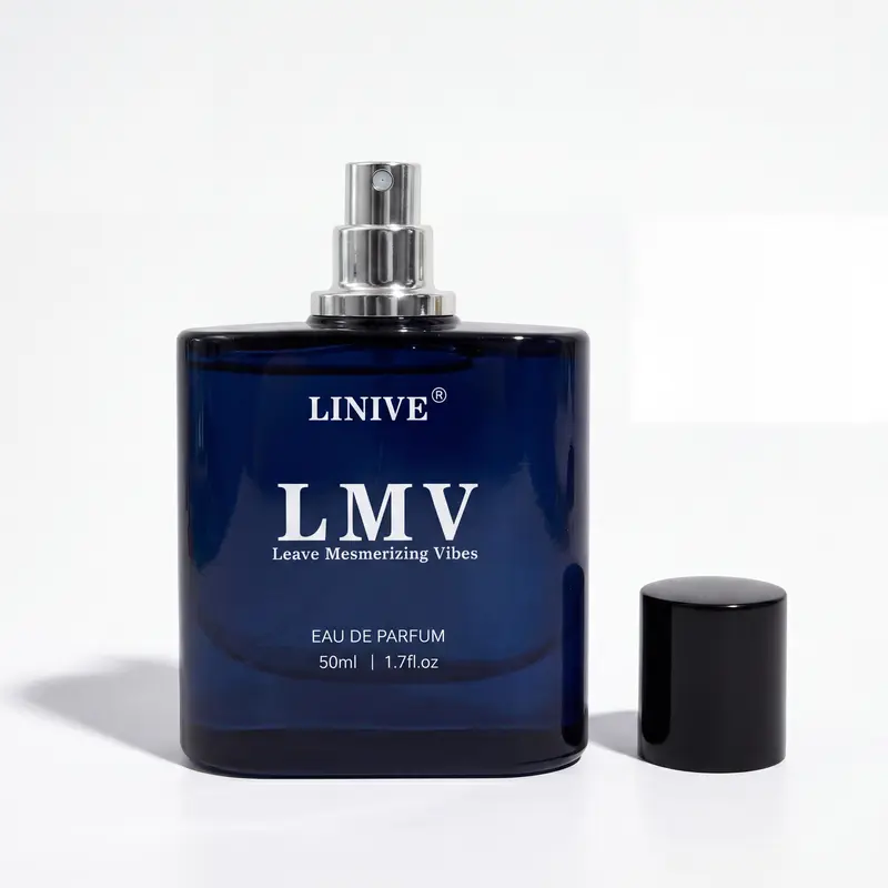 LINIVE LMV Cologne For Men, Leave Mesmerizing Vibes, Long-Lasting Oriental Woody Cologne，Premium Gifts for Men，Marine Woody Fragrance，The Perfect Gift for a Boyfriend’s Birthday or Father’s Day，Intense 。