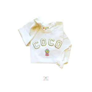 Design Your Own White Custom Sweatshirt / White Chenille Varsity Letter Patches Custom Sweatshirt / Adult Long Sleeve White Fleece Crewneck / Womenswear / Unisex Pullover