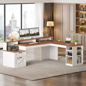 SEDETA 65 Inch L Shaped Computer Desk Ergonomic Home Office Gaming Desk with Storage Lockable 2 File Drawer Power Strip LED Strip, Gaming Desks, Desks For Gaming SEDETA 65 Inch L Shaped Computer Desk Ergonomic Home Office Gaming Desk with Storage Lockable 2 File Drawer Power Strip LED Strip, Gaming Desks, Desks For Gaming