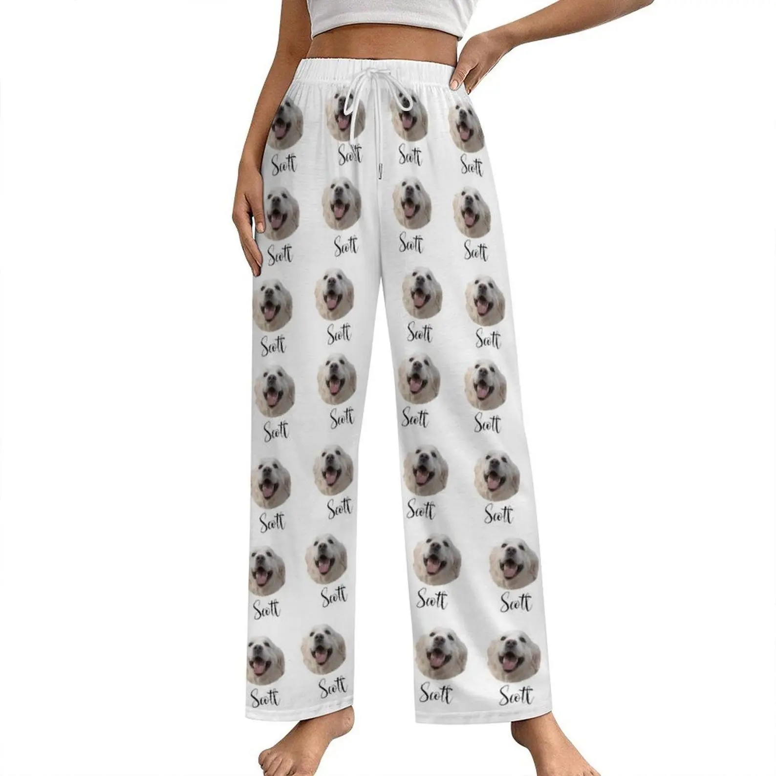 Custom Pet Face Pajama Pants, Personalized Dog Cat Photo Pajamas, Pet Portrait Lounge Pants, Funny Gift for Pet Lovers