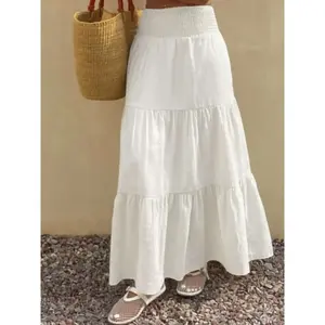 Women’s flat-waist pleated skirt with a drawstring, featuring a casual yet elegant design, suitable for everyday wear and special occasions, ideal for all seasons and for daily use. GARMENTARY