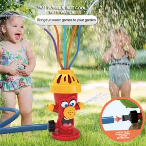 Fire Hydrant Faucet Sprinkler: Rotating Water Jet Irrigation Pipe, Bringing Fun Water Games to Your Garden - Toy for Watering, Yard Outdoor Indoor Water Play Toy, Hose Connection Automatic Spray Garden Toy, Outdoor Spray Toy