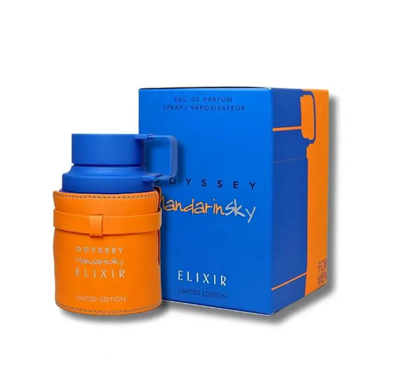 Armaf Odyssey Mandarin Sky Elixir Limited Edition EDP for Men, 3.4 Oz Eau de Parfum Spray, Long Lasting Woody Aromatic Citrusy Fragrance, Bold Fruity Citrus Musk Summer Oud Cologne