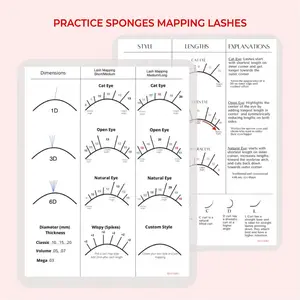 Eyelash Sponges for Practice with Map Kit