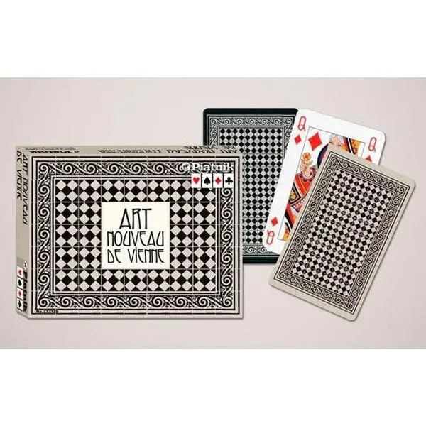 Vintage Piatnik Art Nouveau de Vienne Playing Cards - 2-Deck Set, for Above 12 Years Old, Toys & Hobbies Card Games