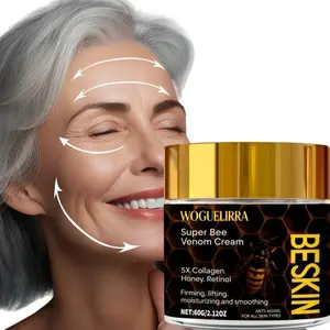 1pc Bee Venom Face Lifting Cream, Skin Care, Turmeric and Vitamin C Essence, Even Skin Tone, 2 Minute Massage, 3 Days Brighter and Smoother, Non-Greasy, Suitable for All Light Skin Types